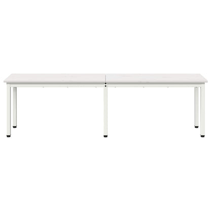 Bench White 160 x 35 x 45 cm Solid Pine Wood