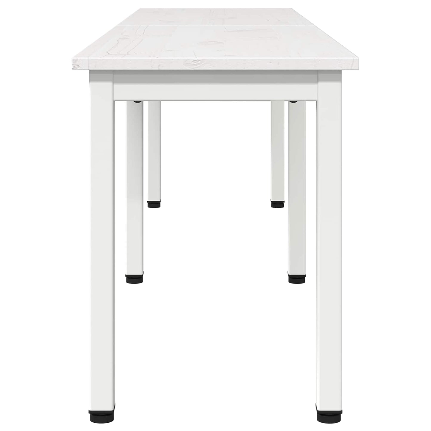 Bench White 160 x 35 x 45 cm Solid Pine Wood