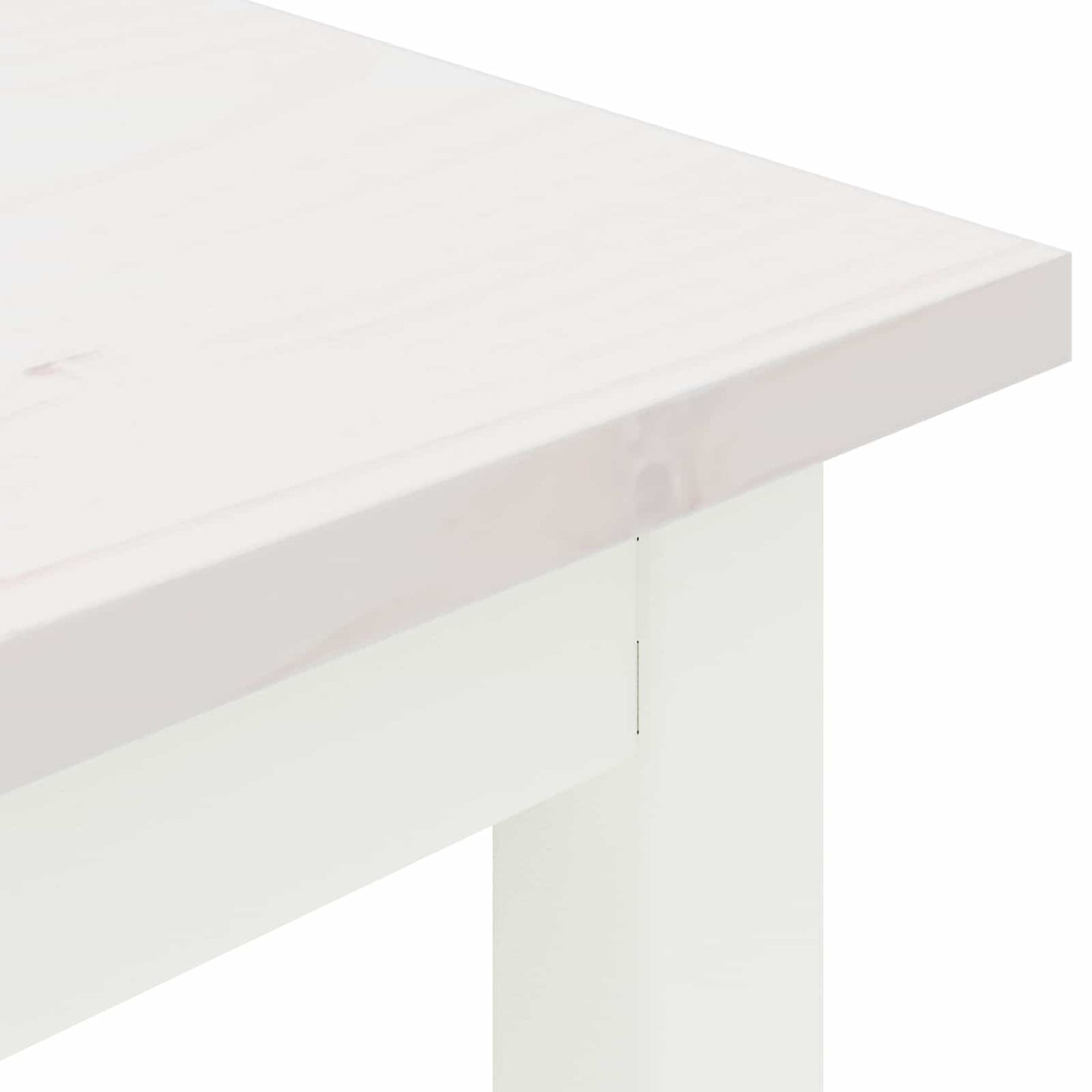 Bench White 200 x 35 x 45 cm Solid Pine Wood