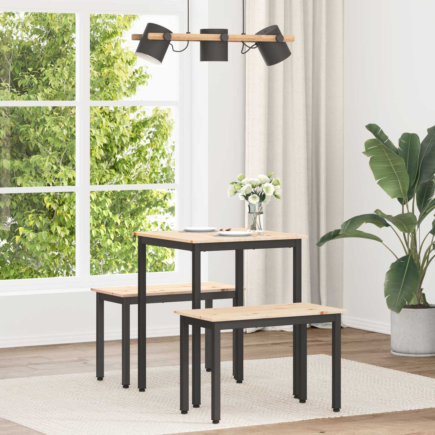 Dining Table Natural 60 x 60 x 75 cm Solid Pine Wood