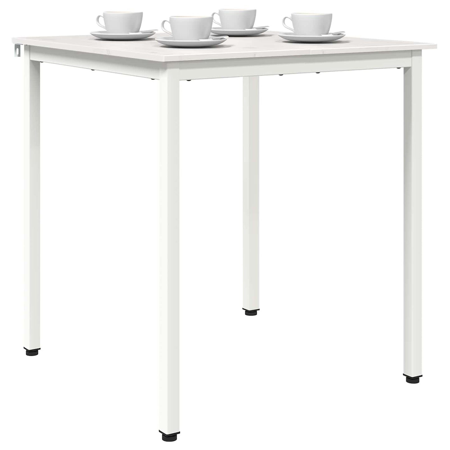 Dining Table White 60 x 60 x 75 cm Solid Pine Wood