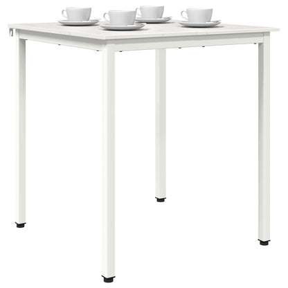 Dining Table White 60 x 60 x 75 cm Solid Pine Wood