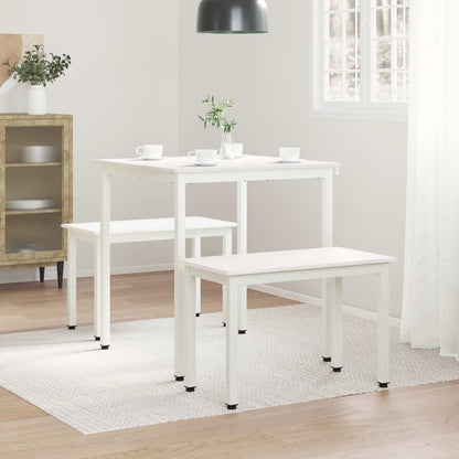 Dining Table White 70 x 70 x 75 cm Solid Pine Wood