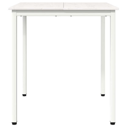 Dining Table White 70 x 70 x 75 cm Solid Pine Wood