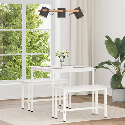 Dining Table White 80 x 80 x 75 cm Solid Pine Wood