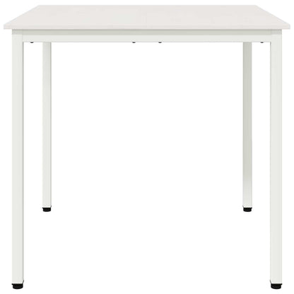 Dining Table White 80 x 80 x 75 cm Solid Pine Wood