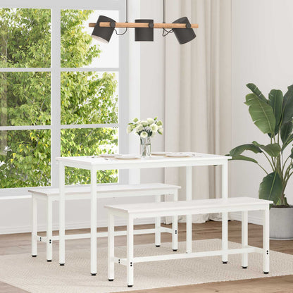 Dining Table White 110 x 55 x 75 cm Solid Pine Wood