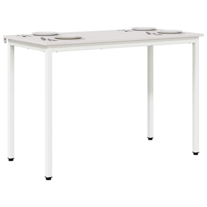 Dining Table White 110 x 55 x 75 cm Solid Pine Wood
