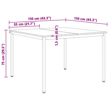 Dining Table Natural 110 x 110 x 75 cm Solid Pine Wood