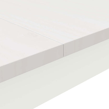 Dining Table White 110 x 110 x 75 cm Solid Pine Wood