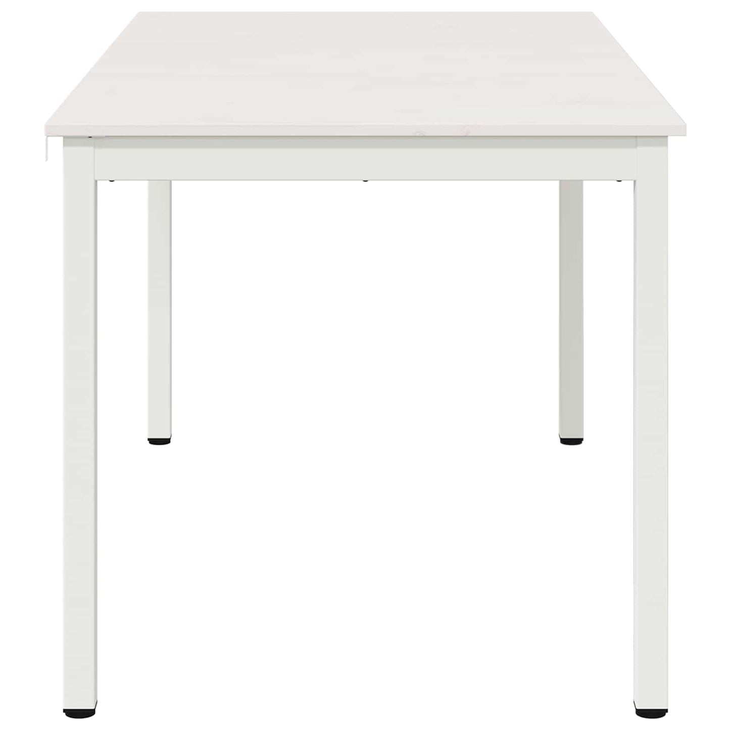Dining Table White 140 x 80 x 75 cm Solid Pine Wood