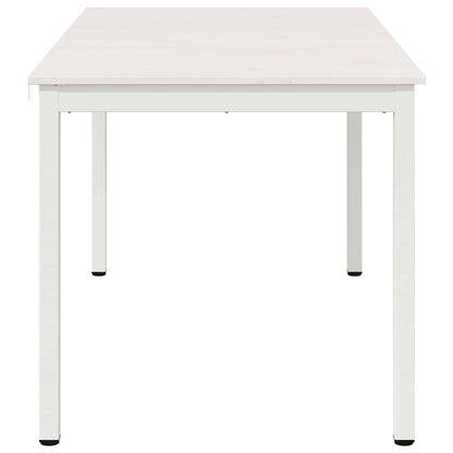 Dining Table White 140 x 80 x 75 cm Solid Pine Wood