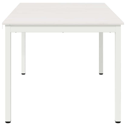 Dining Table White 150 x 90 x 75 cm Solid Pine Wood