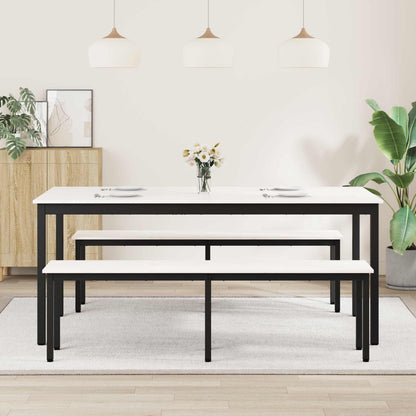 Dining Table White 180 x 90 x 75 cm Solid Pine Wood