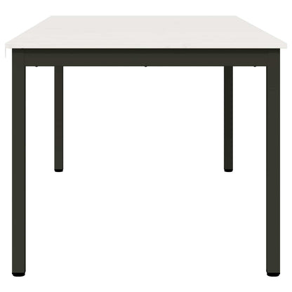 Dining Table White 180 x 90 x 75 cm Solid Pine Wood