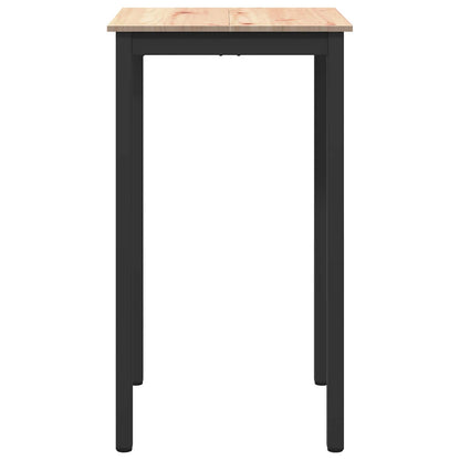 Bar Table Natural 60 x 60 x 105 cm Solid Pine Wood