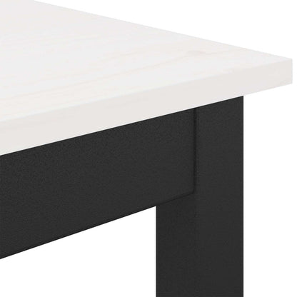 Bar Table White 80 x 80 x 105 cm Solid Pine Wood