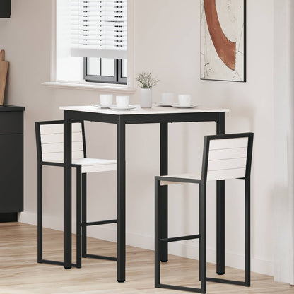 Bar Table White 80 x 80 x 105 cm Solid Pine Wood