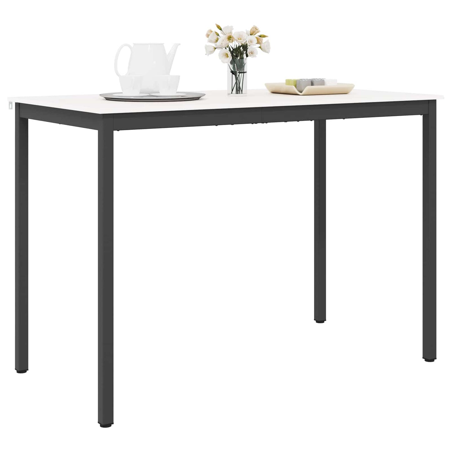 Bar Table White 150 x 80 x 105 cm Solid Pine Wood