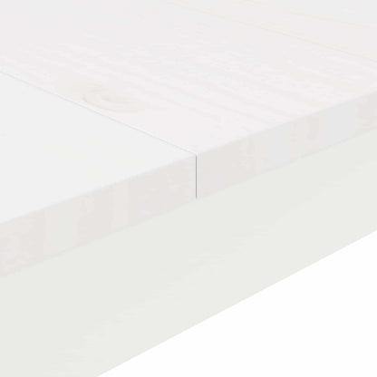 Bar Table White 180 x 90 x 105 cm Solid Pine Wood