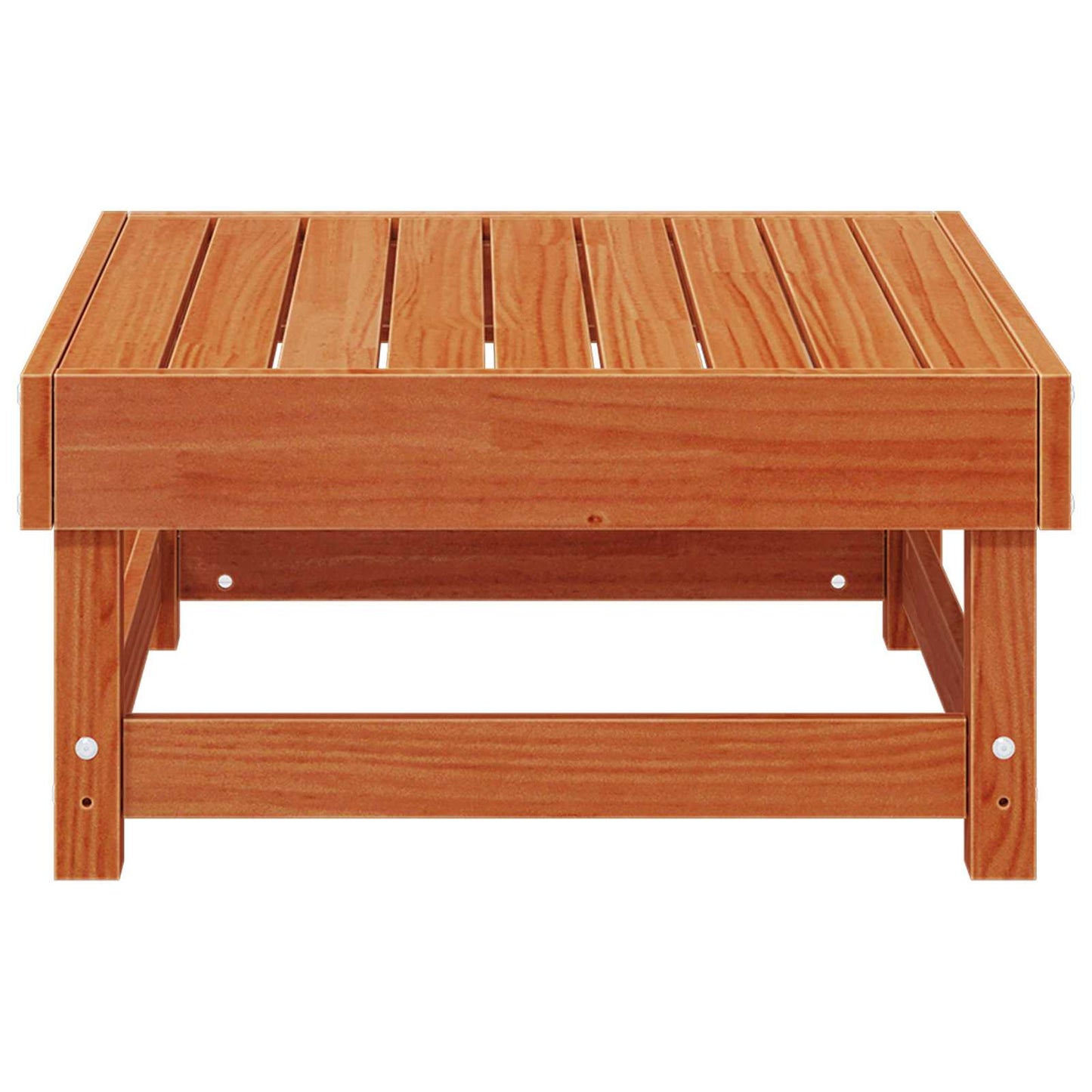 Garden Footrest Solid Pine Wood Wax Brown 61 x 60.5 x 30 cm
