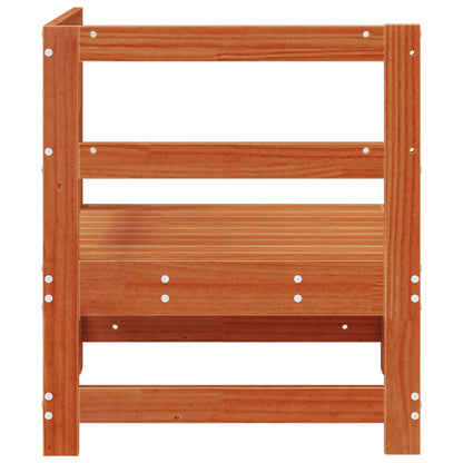 Garden Corner Sofa Solid Pine Wood Wax Brown 62 x 62 x 70.5 cm