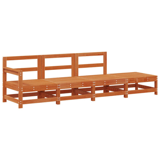 Sectional Sofa Units Wax Brown 252 x 62 x 70.5 cm