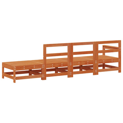 Sectional Sofa Units Wax Brown 252 x 62 x 70.5 cm