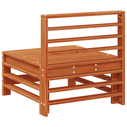 Garden Middle Sofa Solid Pine Wood Wax Brown Pine
