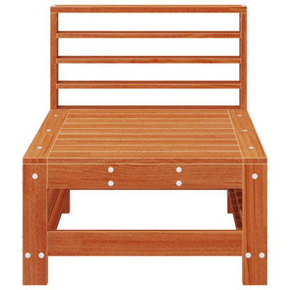 Garden Middle Sofa Solid Pine Wood Wax Brown Pine