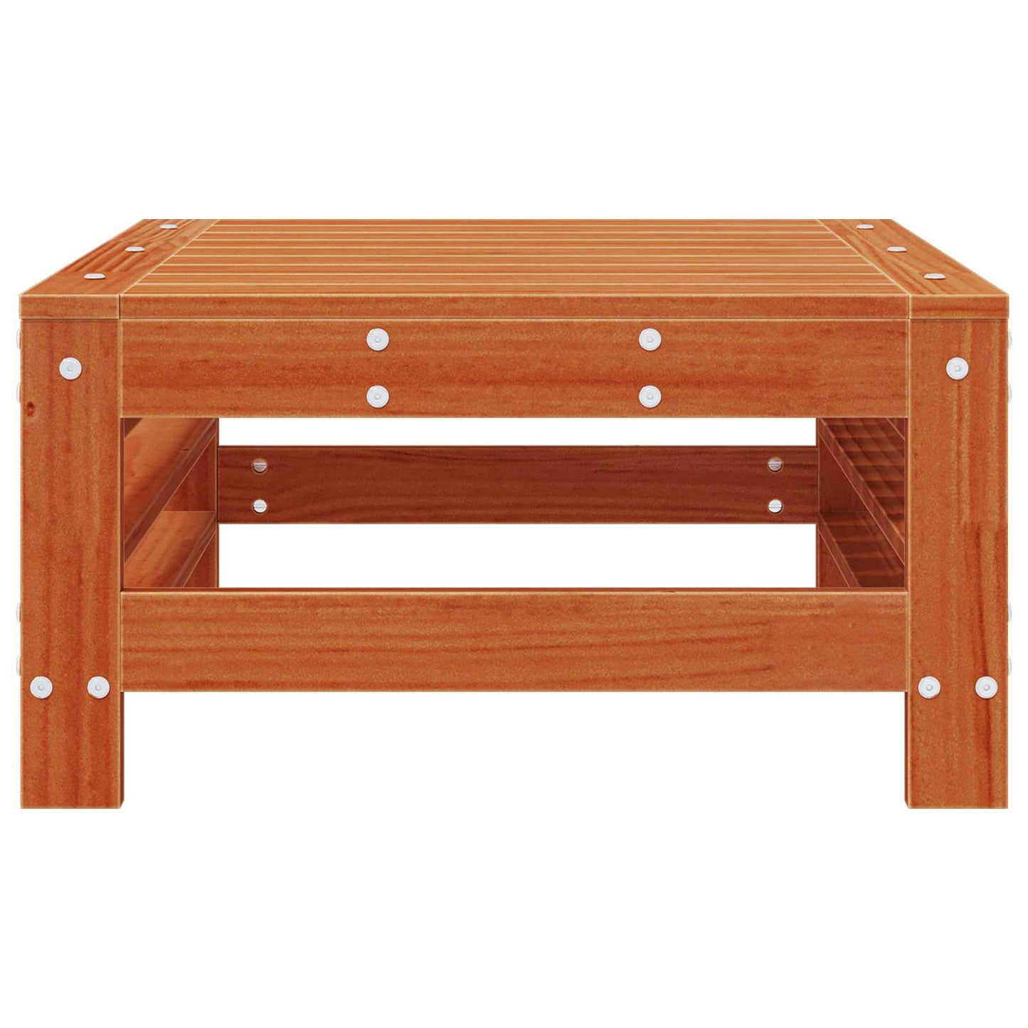 Garden Footrest Solid Pine Wood Wax Brown Pine
