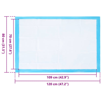 Non-woven Fabric Pet Training Pad 50 pcs 120 x 80 cm
