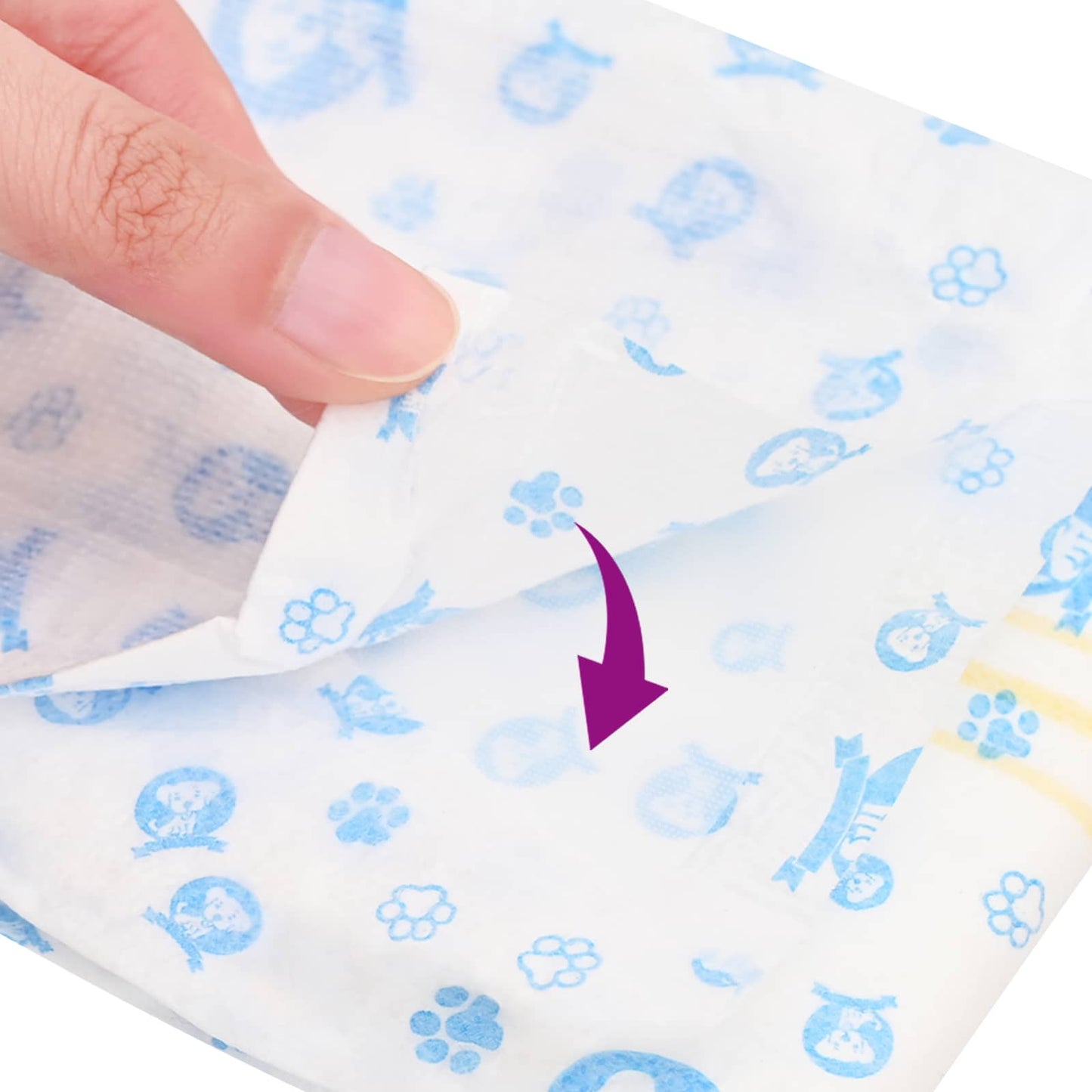 Disposable Dog Diaper Male 50 pcs White S