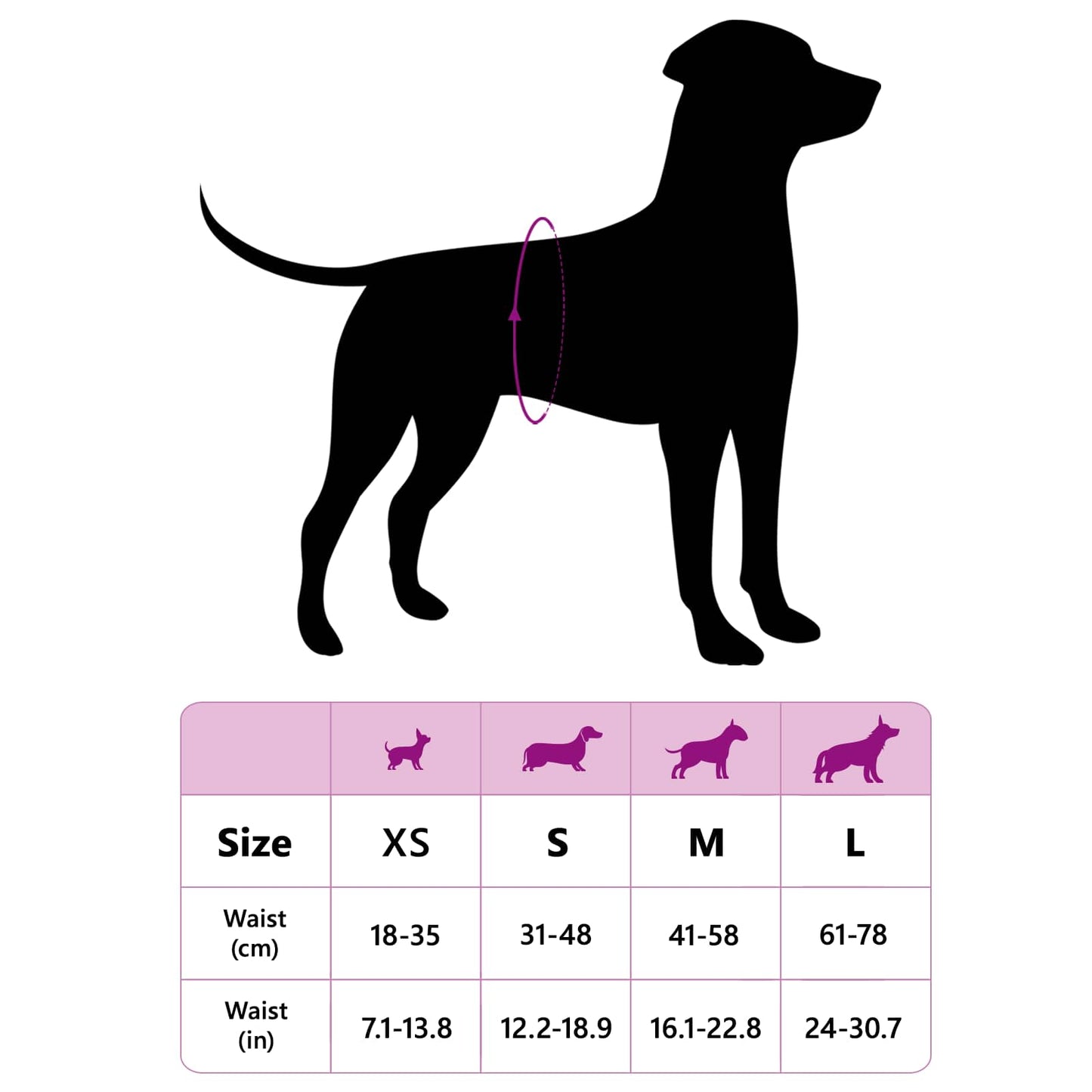 Disposable Dog Diaper Male 50 pcs White S