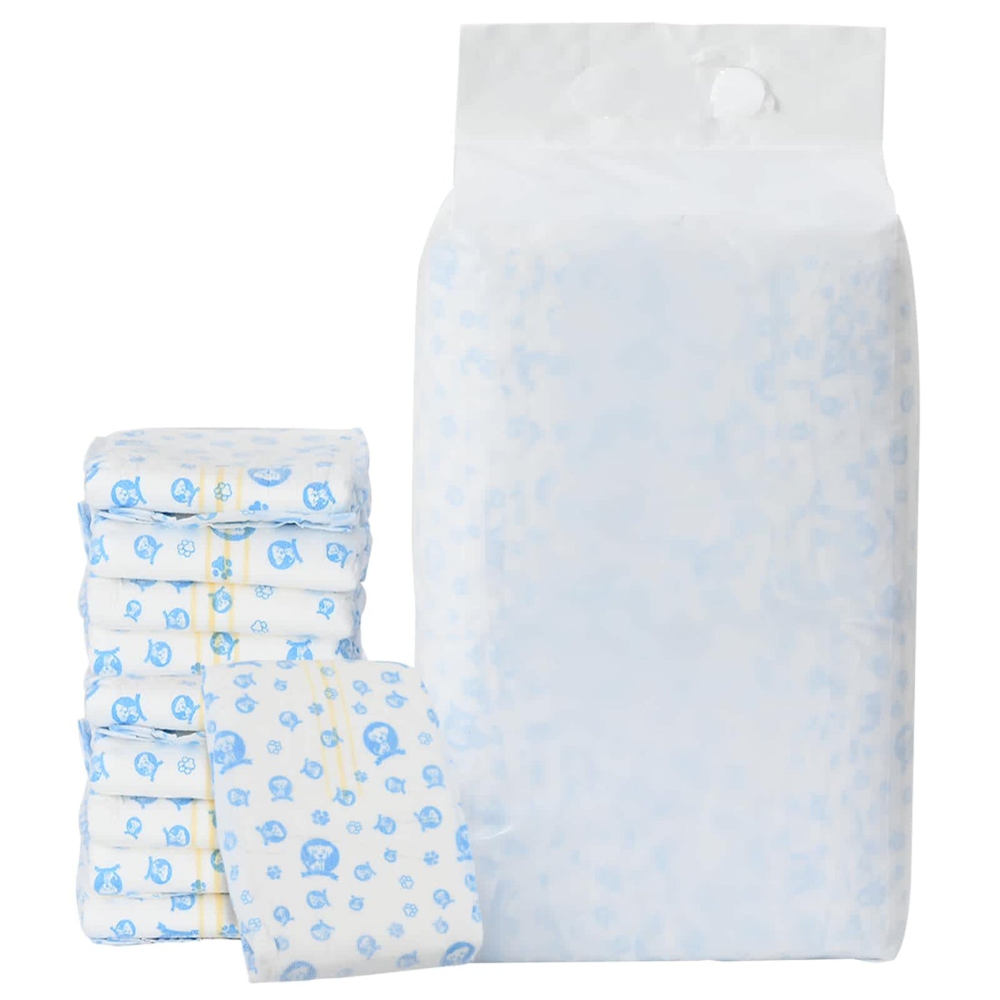 Disposable Dog Diaper Male 30 pcs White M