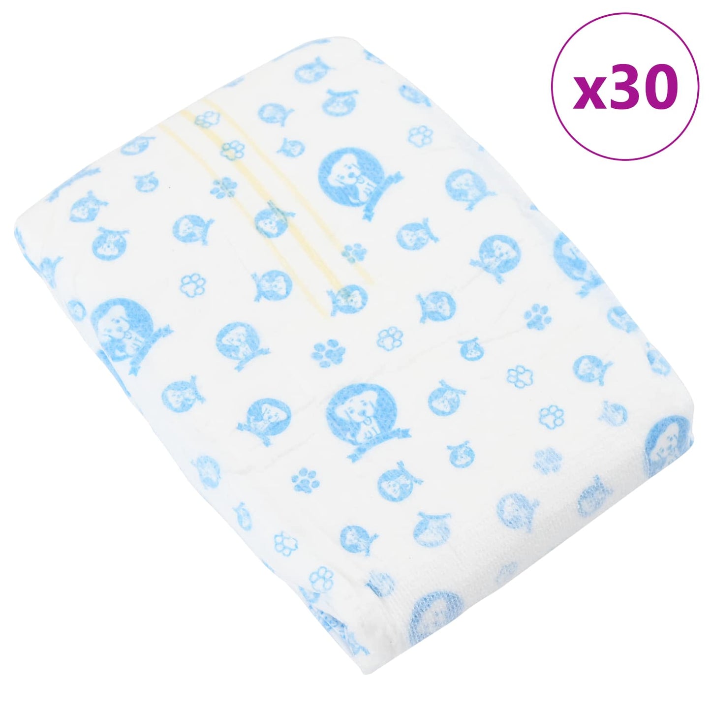Disposable Dog Diaper Male 30 pcs White M