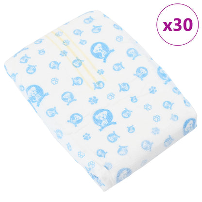 Disposable Dog Diaper Male 30 pcs White M