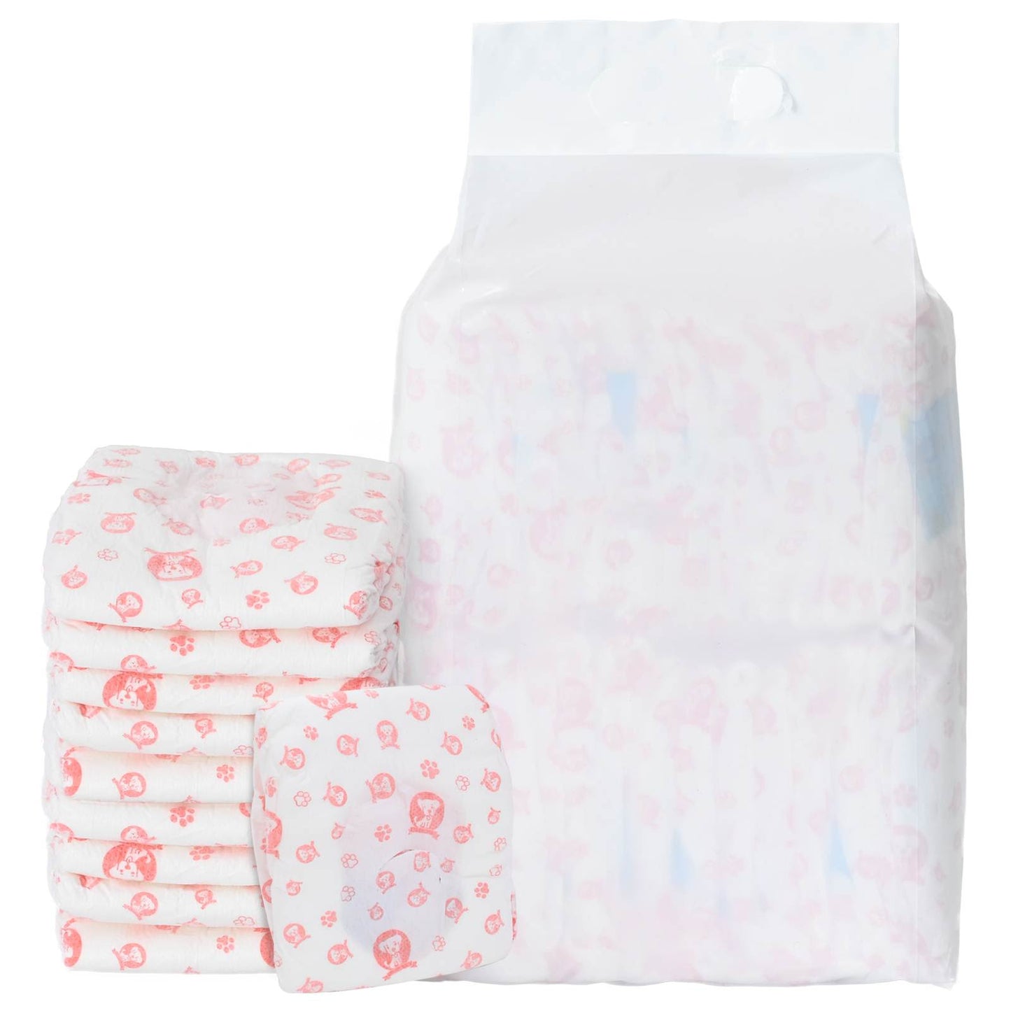 Disposable Dog Diaper Female 30 pcs White S