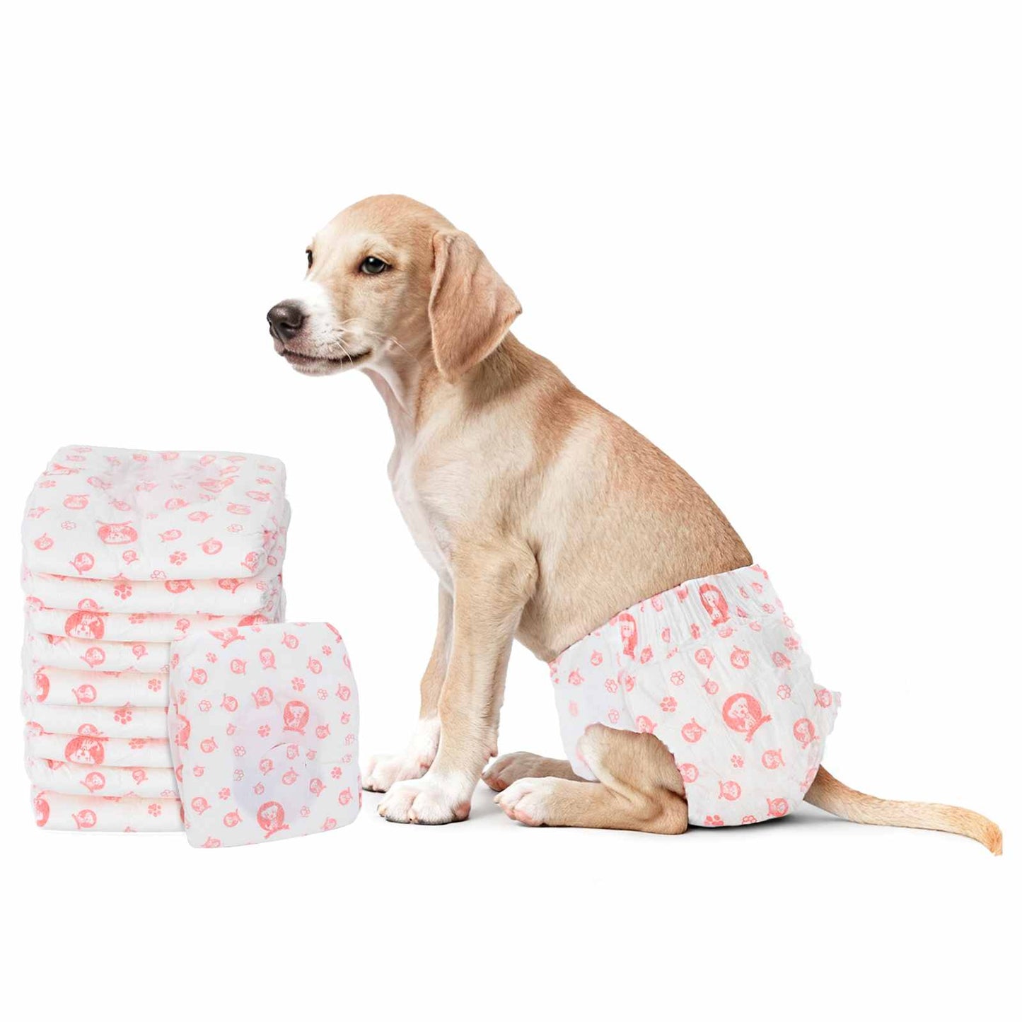 Disposable Dog Diaper Female 30 pcs White S