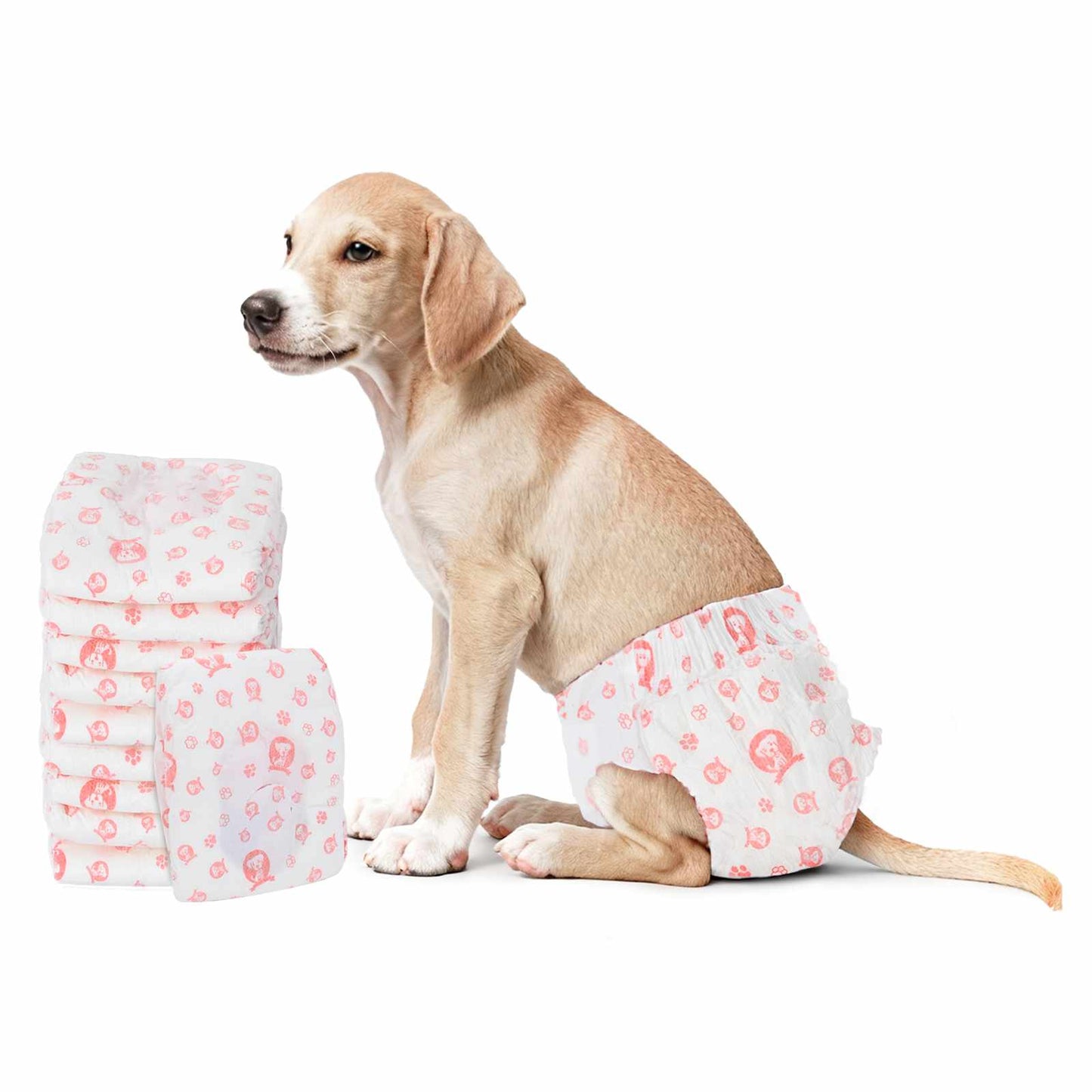 Disposable Dog Diaper Female 30 pcs White M