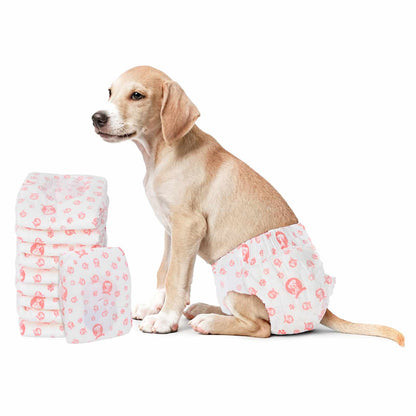 Disposable Dog Diaper Female 30 pcs White M