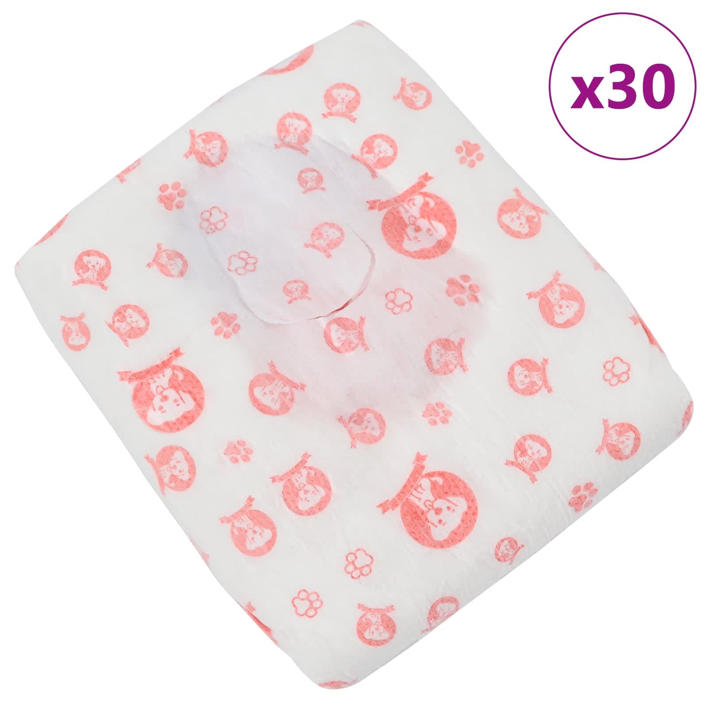 Disposable Dog Diaper Female 30 pcs White M
