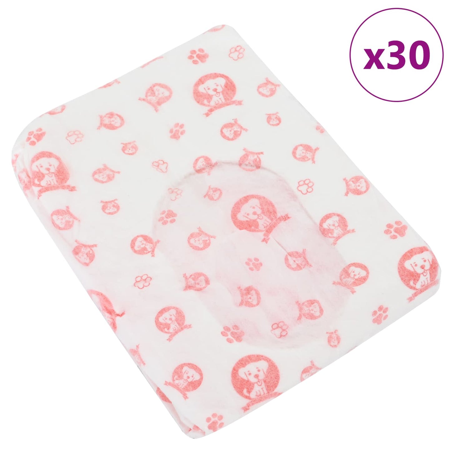 Disposable Dog Diaper Female 30 pcs White L