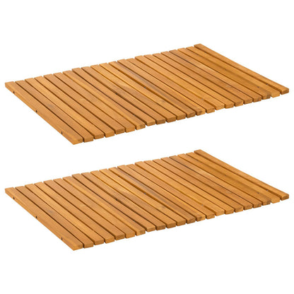 Bath Mat Brown 60 x 40 cm Solid Acacia Wood