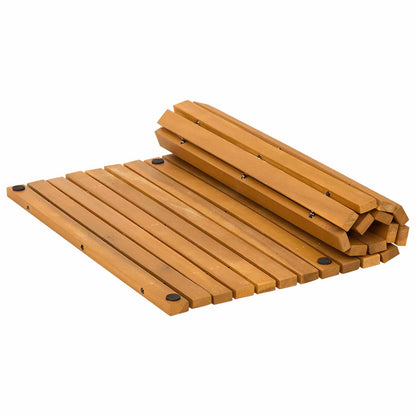 Bath Mat Brown 60 x 40 cm Solid Acacia Wood