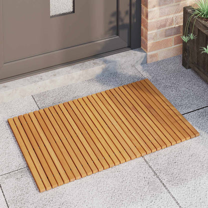 Bath Mat Folding Brown 80 x 50 cm Solid Acacia Wood