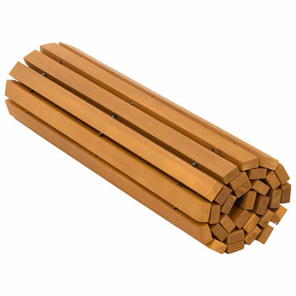 Bath Mat Folding Brown 80 x 50 cm Solid Acacia Wood