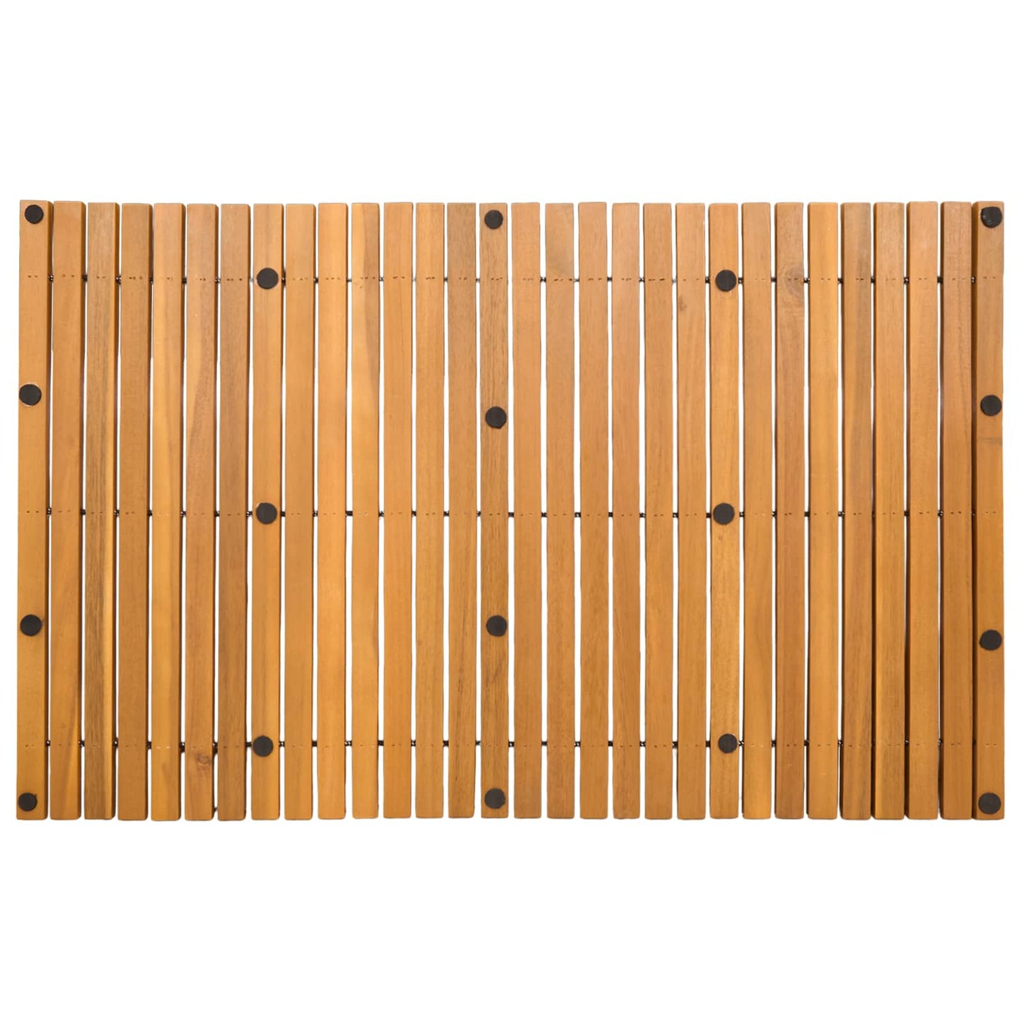 Bath Mat Folding Brown 80 x 50 cm Solid Acacia Wood