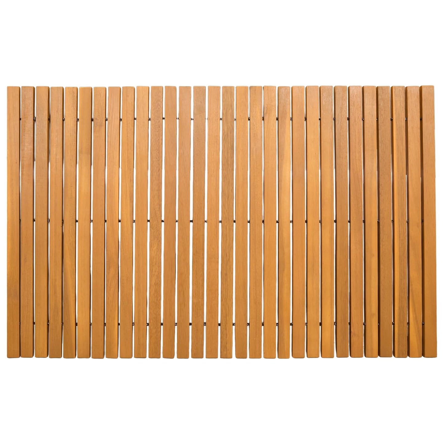 Bath Mat Folding Brown 80 x 50 cm Solid Acacia Wood