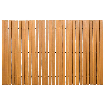 Bath Mat Folding Brown 80 x 50 cm Solid Acacia Wood